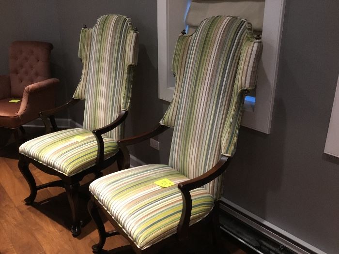 Pair of recently recovered mid century chairs $700