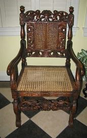 Cromwell carved chair