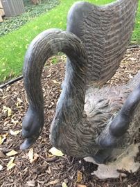 Life size Bronze Patina Swan