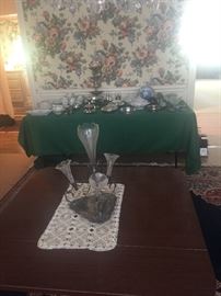 Silverplate and Glass epergne