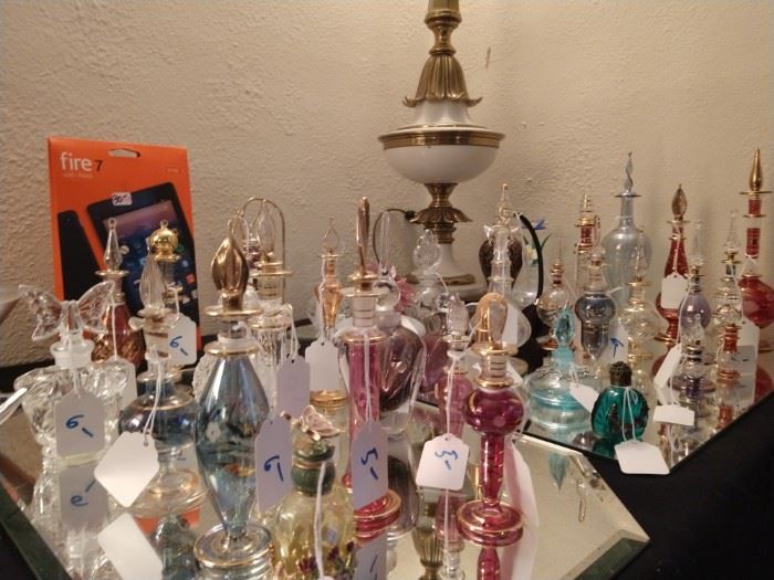 Beautiful glass perfume bottle collection