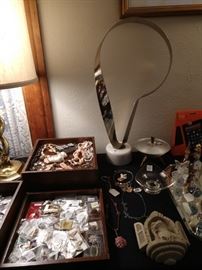 Awesome smalls! Jewelry, Chrome and marble sculpture, 
