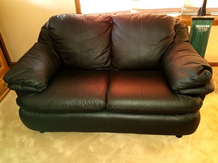 Gorgeous leather loveseat - almost brand new!