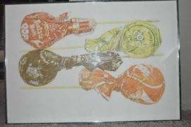 Tootsie Pop Framed Art by Done Nice. Don Nice Signed & Numbered Modern Art, Tootsie Pop. Measures apx 49 x 38 inches