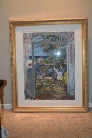 Province De Meterranee by Solitris Corzo signed in Pencil Seregraph. Adrianos Sotiris and Gracielo Corzo are a husband and wife team. Their partnership symbolized by their dual signature, attests to an understanding of art that is communicated between them and blended into their work.Sotiris was born in Athens, Greece in 1936 where he lived for many years