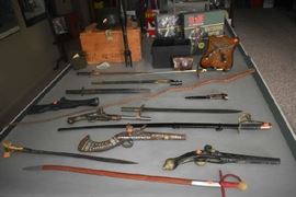 Swords Matidor, Flintlock Pistol, Fencing Sword, Flintlock Bunderbuss, German Boot Knife, Turkish,Military WWI Bayonette