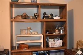 Bookcase, Vintage Wood Decoys