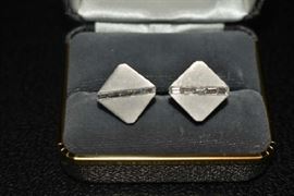 Cartier Cuff Links with Diamonds