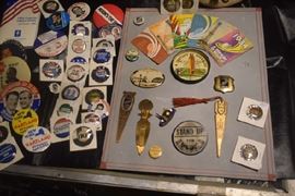 Century of Progreess, 1934, Political Buttons, Lincoln Bk Mark, 1933 Pin, Fort Dearborn