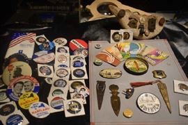 Political Vintage Button and 1934 Exposition Items
