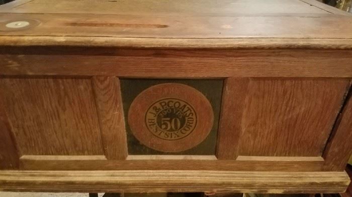 J.P. Coats store cabinet.