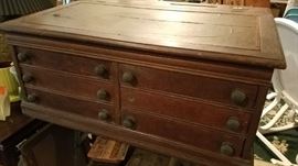 J.P. Coats store cabinet. Top lifts
