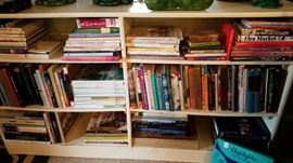 Books and bookcase. Fiction, art, home decor, interior design, craft