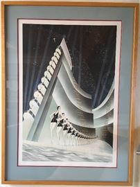 "Aquacade" by Robert Hoppe; Signed and Numbered; Great Art Deco Framed Poster