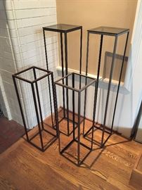 four plant or art glass display cubes