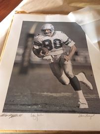 Signed Steve Largent print