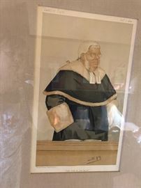 A collection of Vanity Fair Spy prints beautifully framed