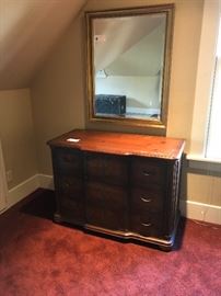 hand painted chest of drawers and mirror for sale chest of drawers is 44"l x 22"d x 32"h