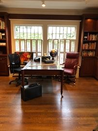 Baker partners desk and desk chairs for sale