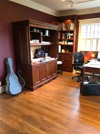 two piece media or computer armoire by Hooker furniture 52"w x 26"d x 78"h Aria acoustic guitar