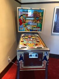Prospector pinball machine for sale - working! needs glass but that is it!