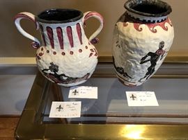 Two ceramic pieces from KriKri Studios asking $140 each