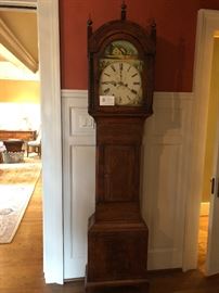antique long box clock with chime