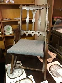 Gothic folding Campaign Chair
