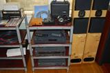 NAD Components on a VTI (4) Shelf Audio Rack – Model: BL404