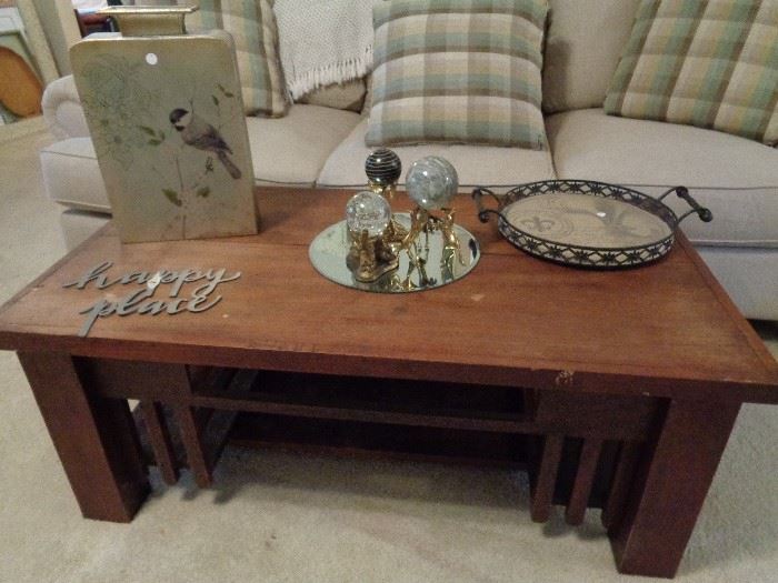 oak coffee table, believe it is hand made