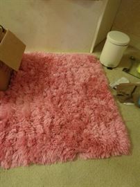 pink fuzzy rug
