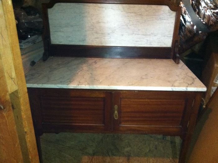 Marble top dry sink