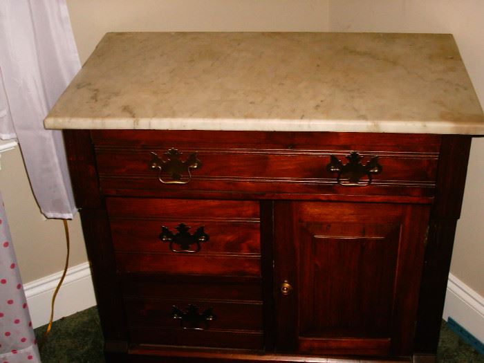 Marble top dry sink