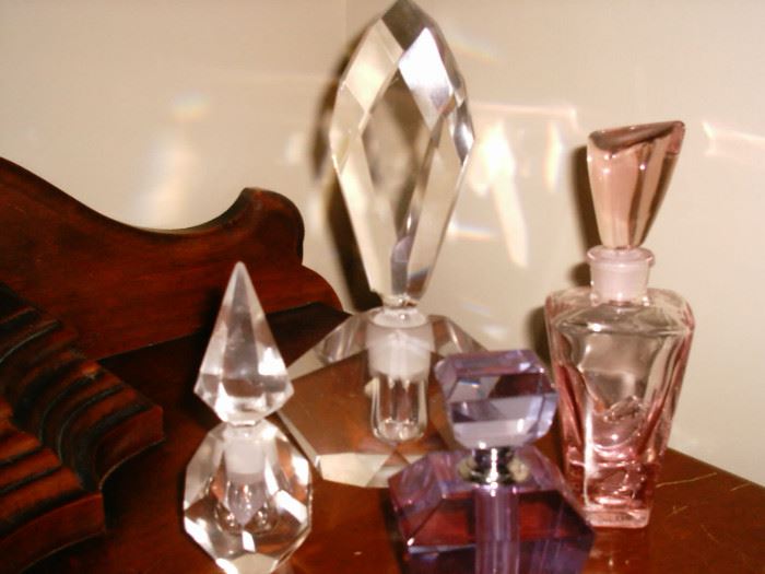 Crystal perfume bottles