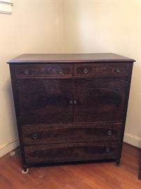Gorgeous chest made from curly maple. 7 drawers. See next few photos for close ups.  Located on main floor back bedroom.