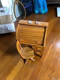 American Girl roll top desk and typewriter