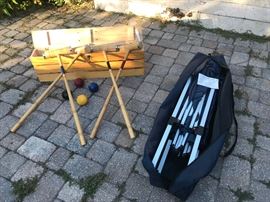 Eddy Bauer Croquet Set will All Equipment - Used Once! & 8 x 10 Brand New - Never Used - Pop Up Stadium Tent