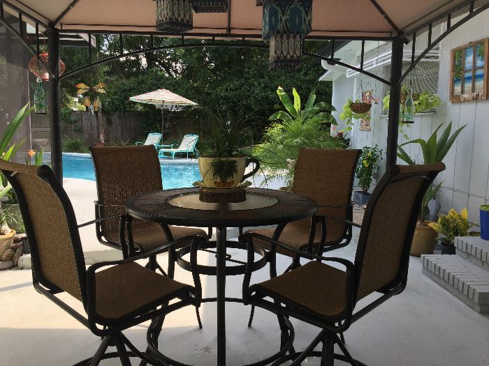High Top Patio Table & 4 Chairs