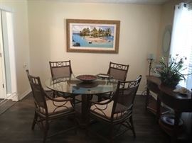 Rattan Dining Set Sideboard