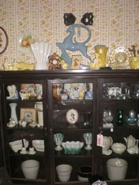 Cabinet is sold, but lots of pottery for sale!