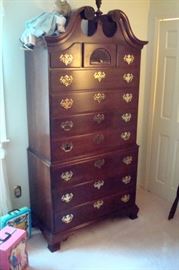 Statton mahogany high boy chest of drawers.