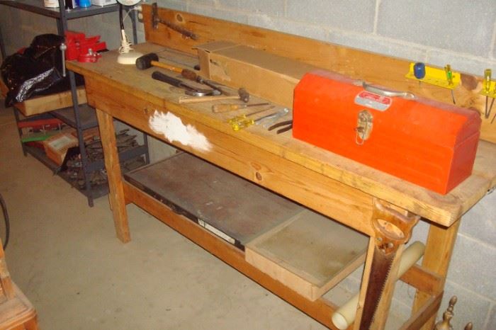 Work bench, tool box and misc. tools not shown.