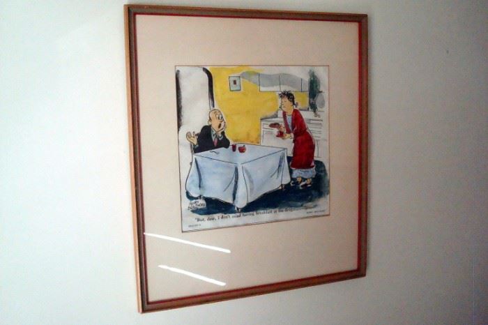 Cartoon print(signed).