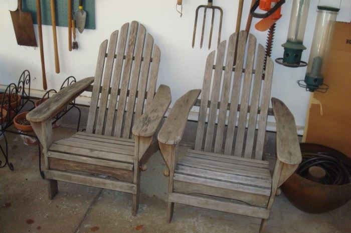 Pair Adirondack chairs and etc.