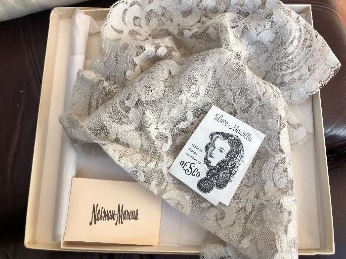 Vintage lace mantilla