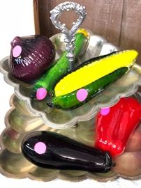 Vintage glass fruit