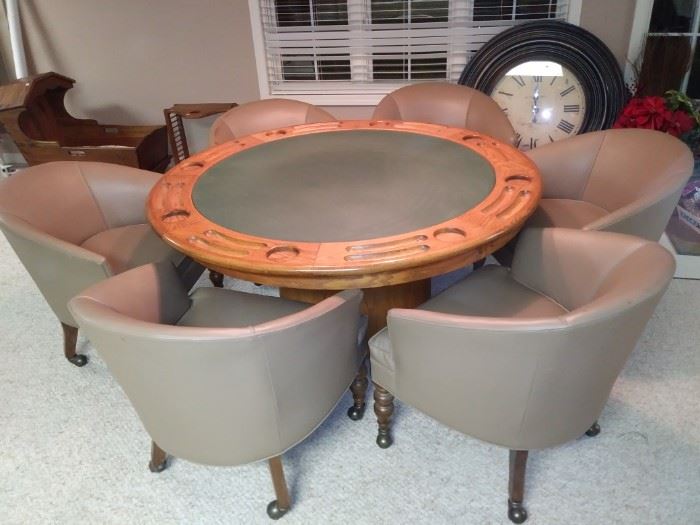 Poker Table with Chairs
