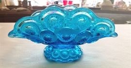 Vintage Blue "Moon & Star" Banana Bowl