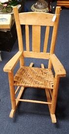Vintage Hand-Made Child's Rocking Chair