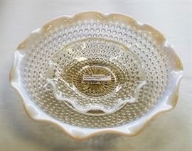 Anchor Hocking "Moonstone"  Ruffled Bowl